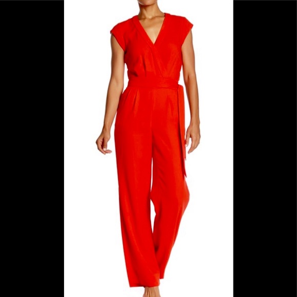 NWT DVF Purdy Jumpsuit in Candy Red, US Size 14 - Picture 3 of 7
